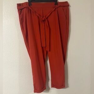 Torrid Rust Tie-Front Cropped Pants